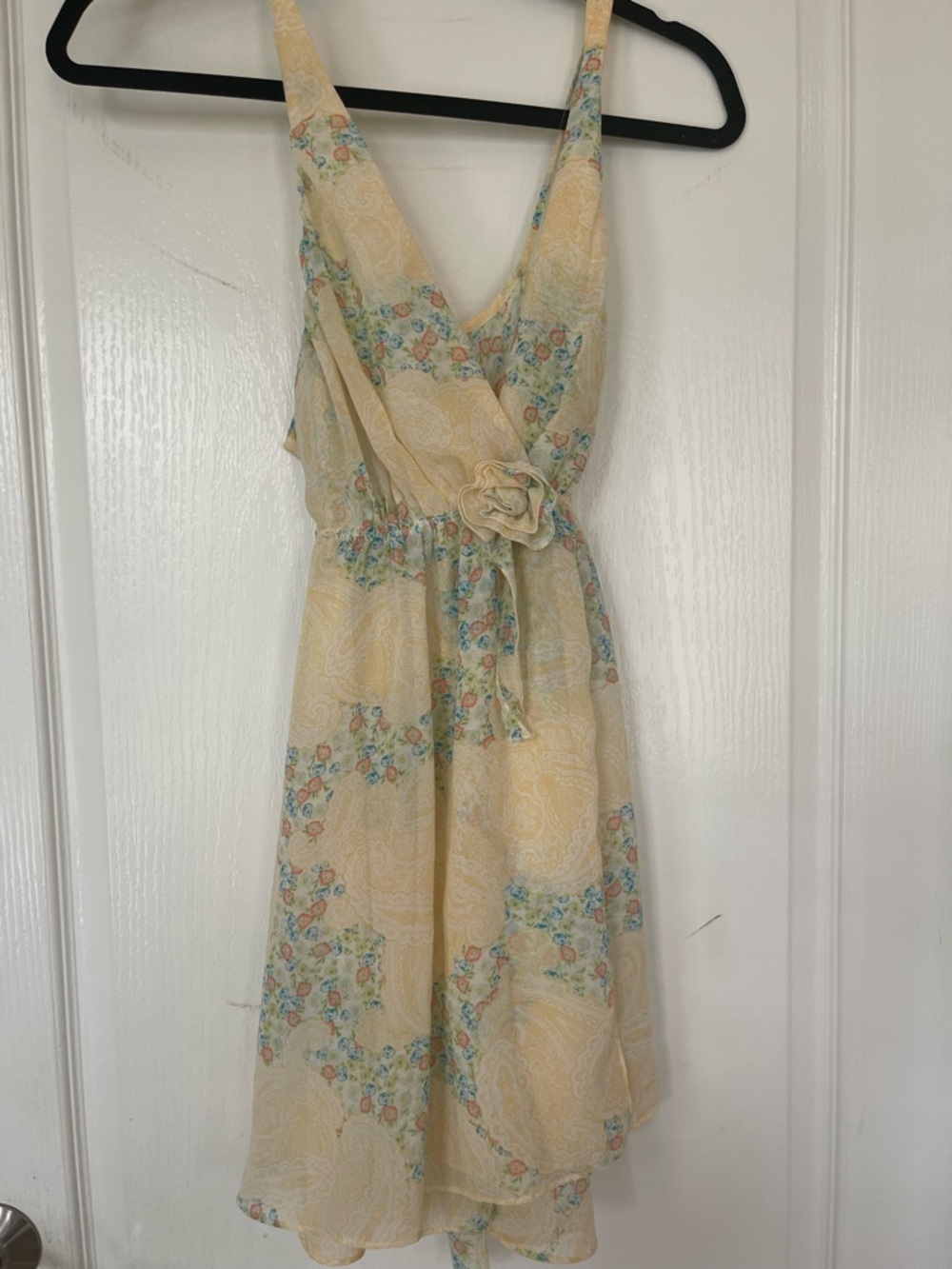 Flora Nikrooz Cream Floral Chemise with Rosette Tie